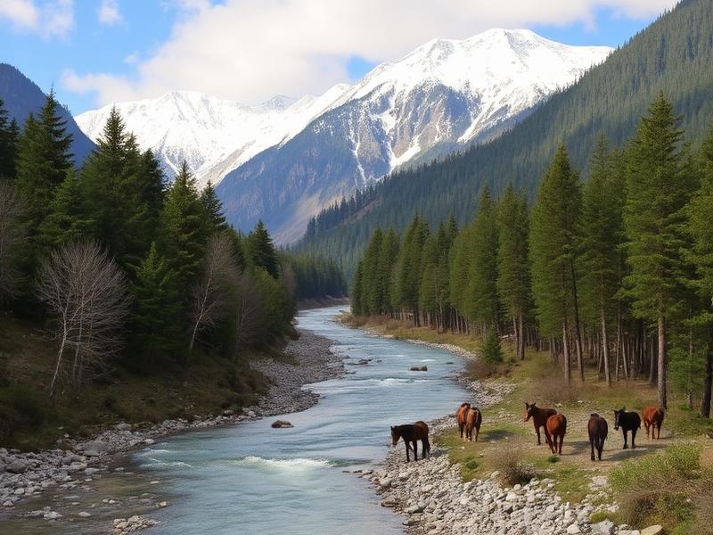 Pahalgam valley landscape Kashmir